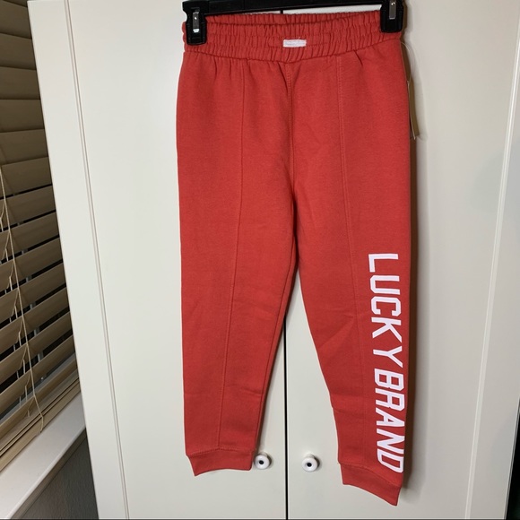 NWT Girl’s Lucky Brand Graphic Joggers - Picture 1 of 10